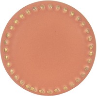 Clayre & Eef 65063 TüRknopf Ø 4X3 Cm Orange / Goldfarbig