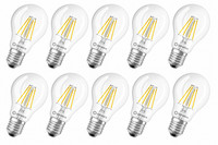Ledvance LED Classic 3,4W 827 Klar E27 Lampe 470Lm 2700K, 10Er Pack