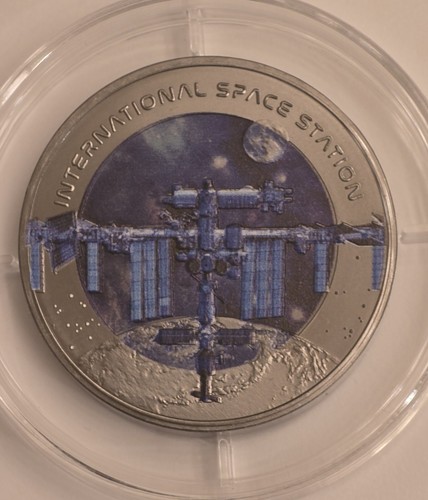2023 International Space Station Titanium Colorized Coin NIB COA - 第 2/5 張圖片