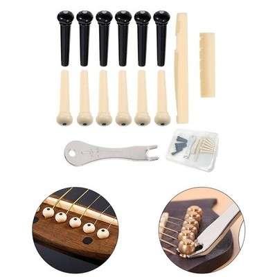 Essential Gitarre Brücke Pin Abzieher Werkzeug und Teile Set 12 Stck Sattel Mutter