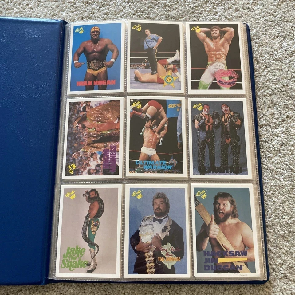 1990 Classic WWF Wrestling 145 Cards Complete Set + 5 Promos in Collectors Album - Image 2 of 4