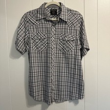 New with Tags Western Men's Plaid Pearl Snap-Down Shirt