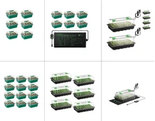 VIVOSUN Seed Starter Trays 72/144/240 Cell Germination Reusable Humidity Domes