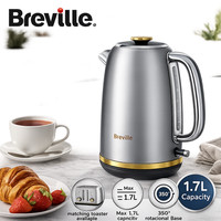 Breville Mostra VKT139 1.7L Jug Kettle 3000W  Silver and Gold Brand New