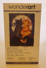 WonderArt 426122 Moonlight Meow Latch Hook Kit Patons 15x20 Cats NEW Sealed