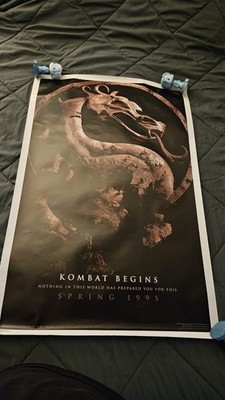 MORTAL KOMBAT Rolled Movie Poster Original 1995  DS Double Sided 27X41 