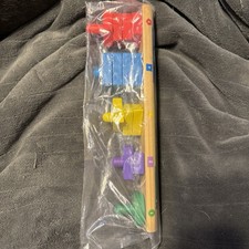 Melissa  Doug Stack  Sort Board Toy W/Wooden Shapes EUC Missing 1 piece 