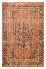 7'5" x 11'10" Traditional Vintage Hand Knotted Oriental Carpet Wool Area Rug