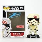 John Boyega Autographed Star Wars FN-2187 Target Exclusive Pop Vinyl Figure #100