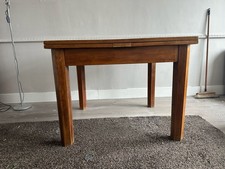 vintage solid wood extendable dining table used