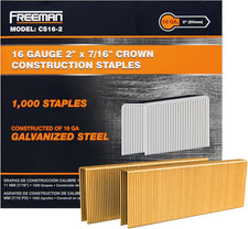 Freeman 16-Gauge 2" Glue Collated Construction Staples with 7/16" Crown   1,000