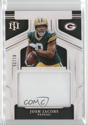 2024 Panini National Treasures Framed Fabric Holo Silver 1/25 Josh Jacobs 6fs