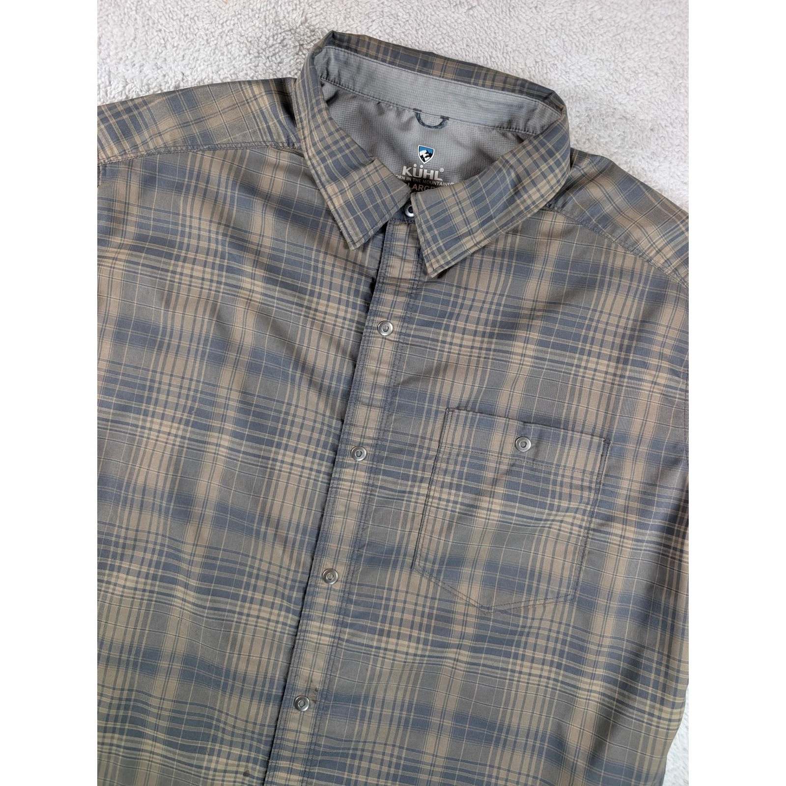 Kuhl Mens Response Shirt Long Sleeve Plaid Button Up Brown Gray Large 7479
Opens in a new window or