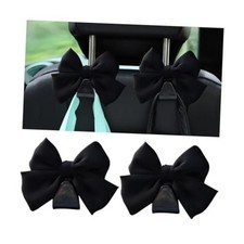 Mandark 2PCS Car Seat Headrest Hooks, Cute Bow Vehicle Hooks for Purses Black