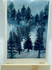 ACEO Original ART Watercolor  Landscape ACEO Handmade # 83 By Tehillah