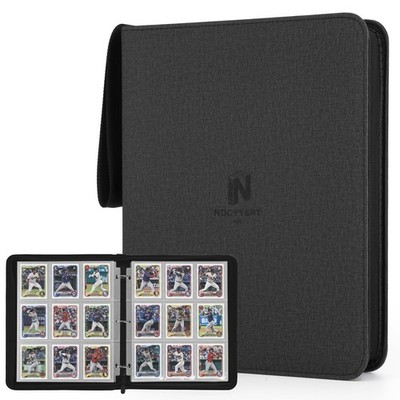 Trading Card Binder with Sleeves 9 Pocket Premium 720 Double Sided Pocket PU ...