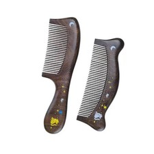 Handmade Natural Sandalwood Hair Comb - Anti-Static Fine and Wide Tooth Beard...