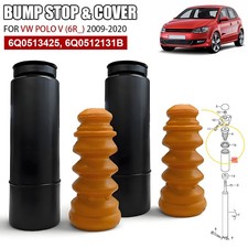 Pair For VW Polo V (6R_) 2009-2020 Rear Shock Absorber Dust Cover Kit 6Q0513425