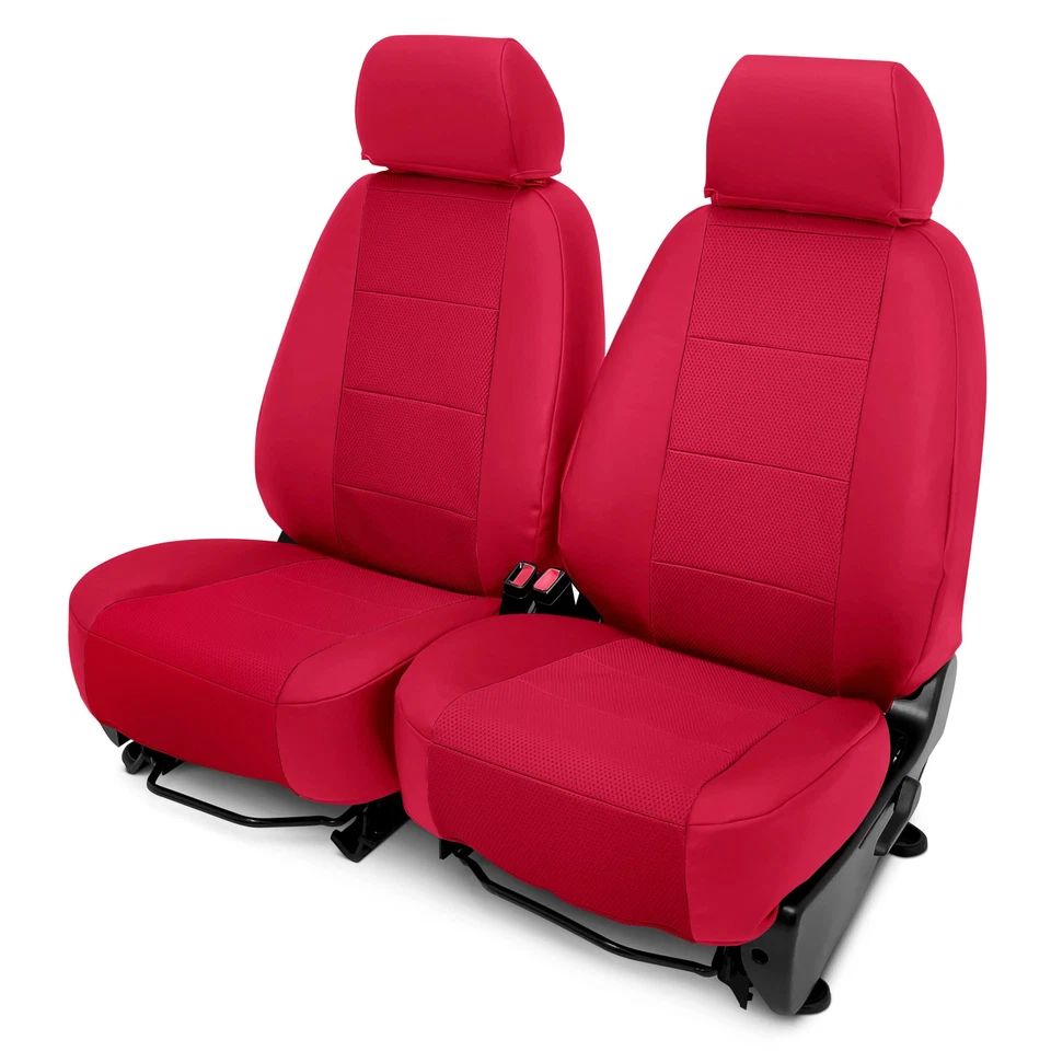 For Mercedes-Benz Sprinter 3500 15 Retro Weave 1st Row Red Custom Seat Covers Foto 3 de 4