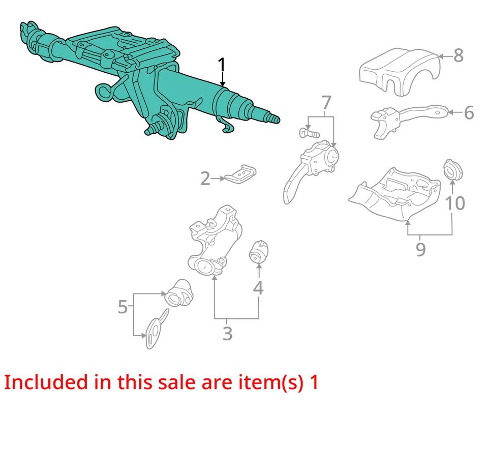 Columna de dirección cambio de piso compatible con 01-05 AUDI ALLROAD 9764312 Foto 4 de 4