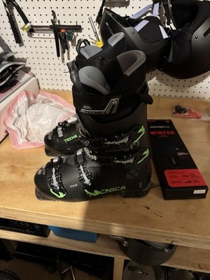 Tecnica Mach Sport 80 Ski Boots Black/Green 29/29.5 Medium Flex GripWalk