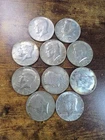 Lot Of 10 $5.00 Face 1965-1969 Kennedy Half Dollars 40% Silver Mixed Dates.