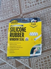 Rubber Window Seal. Medium. Fits 1/8” - 3/8" Gap White New