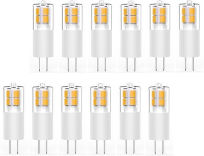 BAOMING 12pcs G4 LED Bulb 12V 3W JC Bi-Pin Base, 20W-35W T3 G4 Halogen Equivalen