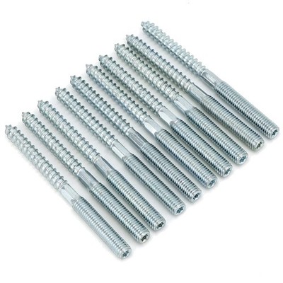 Hanger Bolts M8 x 100mm Set 10 double Thread Holzschrauben Möbel Verbindung