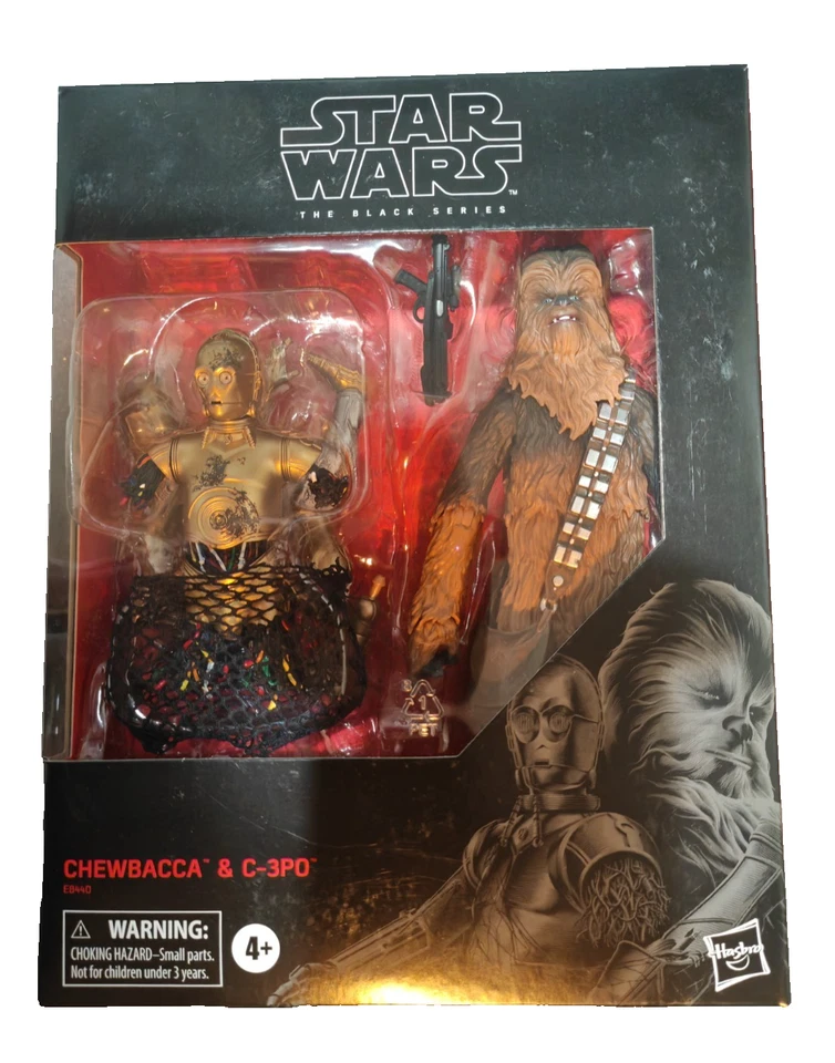 STAR WARS 6" BLACK SERIES CHEWBACCA & C-3PO IN CARGO NET GENUINE EXCLUSIVE NEW - Image 3 of 3