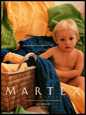 1998 Martex Towels - Toddler in towels - Vintage Print Ad Blonde Hair Child