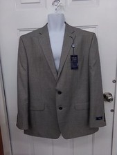 Mens Size 40 Reg Chaps Gray Suit Coat Blazer NEW MSRP 220.00