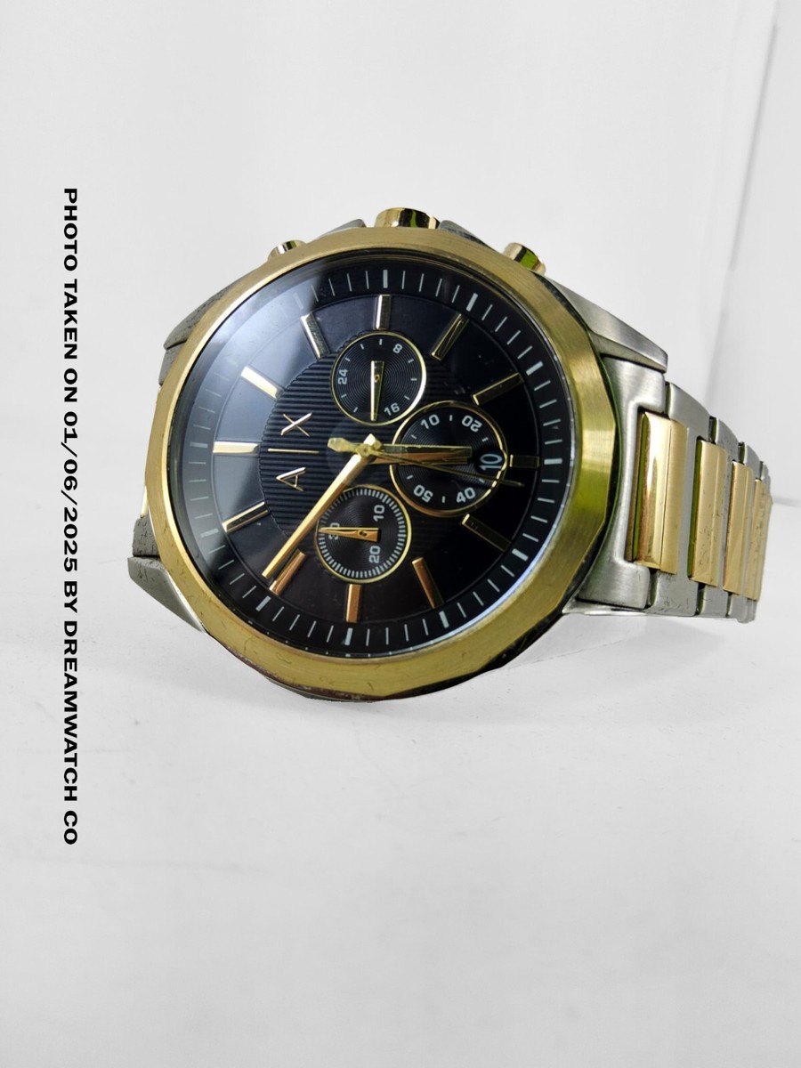 100% Genuine Armani Exchange AX2617 Two Tone Gold Bracelet