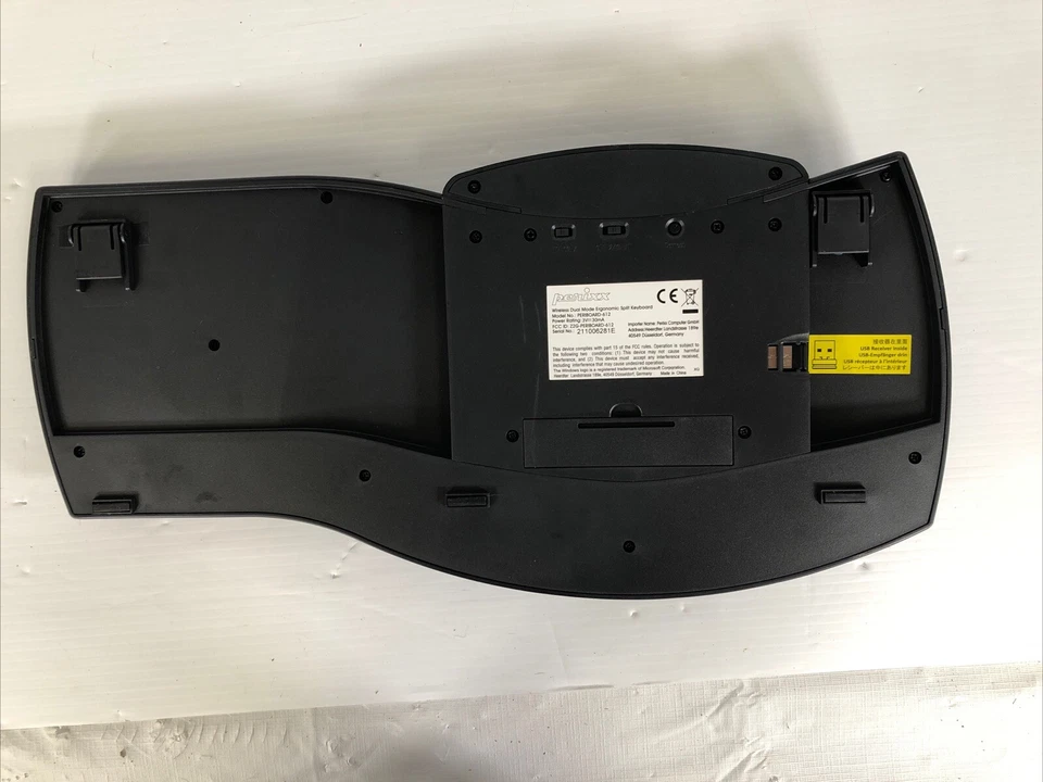 Perixx PeriBoard-612 Split Keyboard Black Bluetooth Wireless Ergonomic 2.4GHz - Image 2 of 4