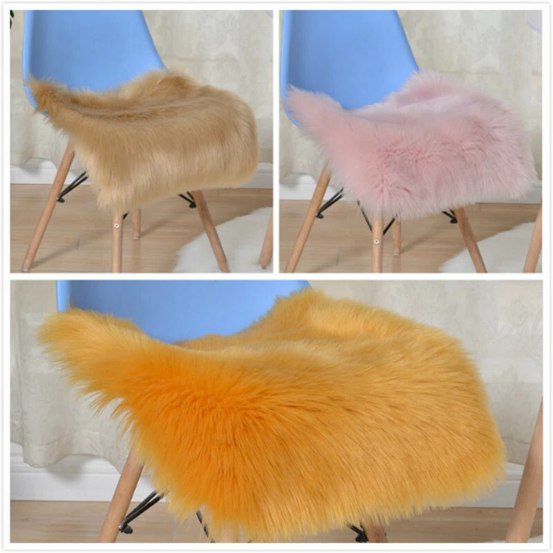 Faux Wool Fur Carpets Warm Doormat Floor Rugs Living Room Sofa Plush Carpet - Image 3 of 4