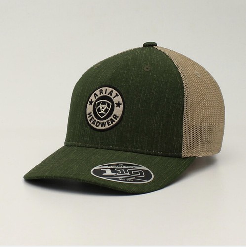 Ariat Mens Baseball Cap Hat Flexfit 110 Heather Front - Picture 3 of 3