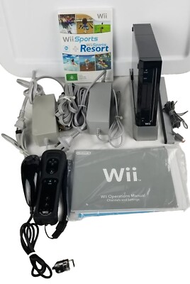 Nintendo Wii Sports Resort Pack Black Game System PAL Complete