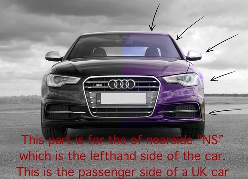 Audi A4 B8 A5 NS Left Door Wing Mirror Housing Quartz Grey LY7G 8F0857527 - Picture 3 of 4