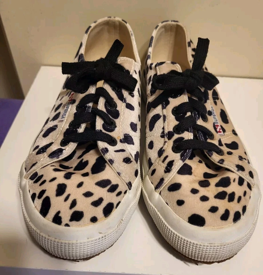 Superga x Anthropologie Leopard Print Plush Velvet Sneakers sz.7.5/38 MSRP $138 - Image 2 of 4