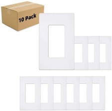 1-Gang Decora Screwless Wall Plate Standard Size Unbreakable Polycarbonate 10pcs