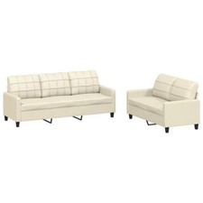 3er Set Wohnzimmer Jugendsofa Relaxsofa Sofas & Couch Sofa Loungesofa Kunstleder