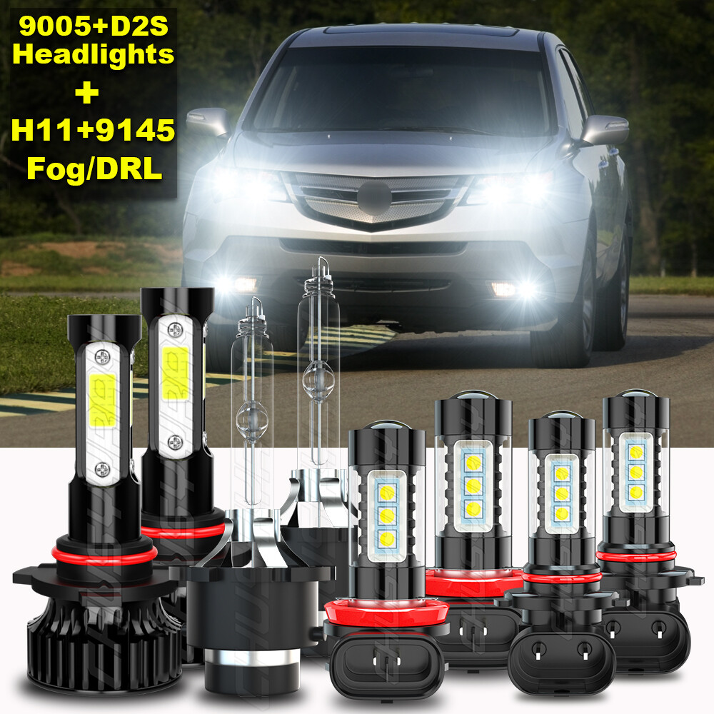 For 2008 2009 2010 2011-2013 Acura MDX LED HID Headlight DRL Fog