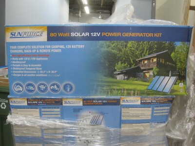 Sunforce 80 Watt Solar 12 Volt Power Generator Kit 80w 12V Backup Solar  Power | eBay