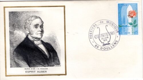 1847+ FDC  ENVELOPPE 1er JOUR    FESTIVAL DE MUSIQUE  ESPRIT  AUBER   DOULLENS - Photo 1/1