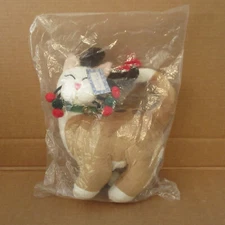 NOS Vtg WhimsiClay Whimsy Clay Amy Lacombe 14" RUDY Reindeer Bells Plush Stuffed