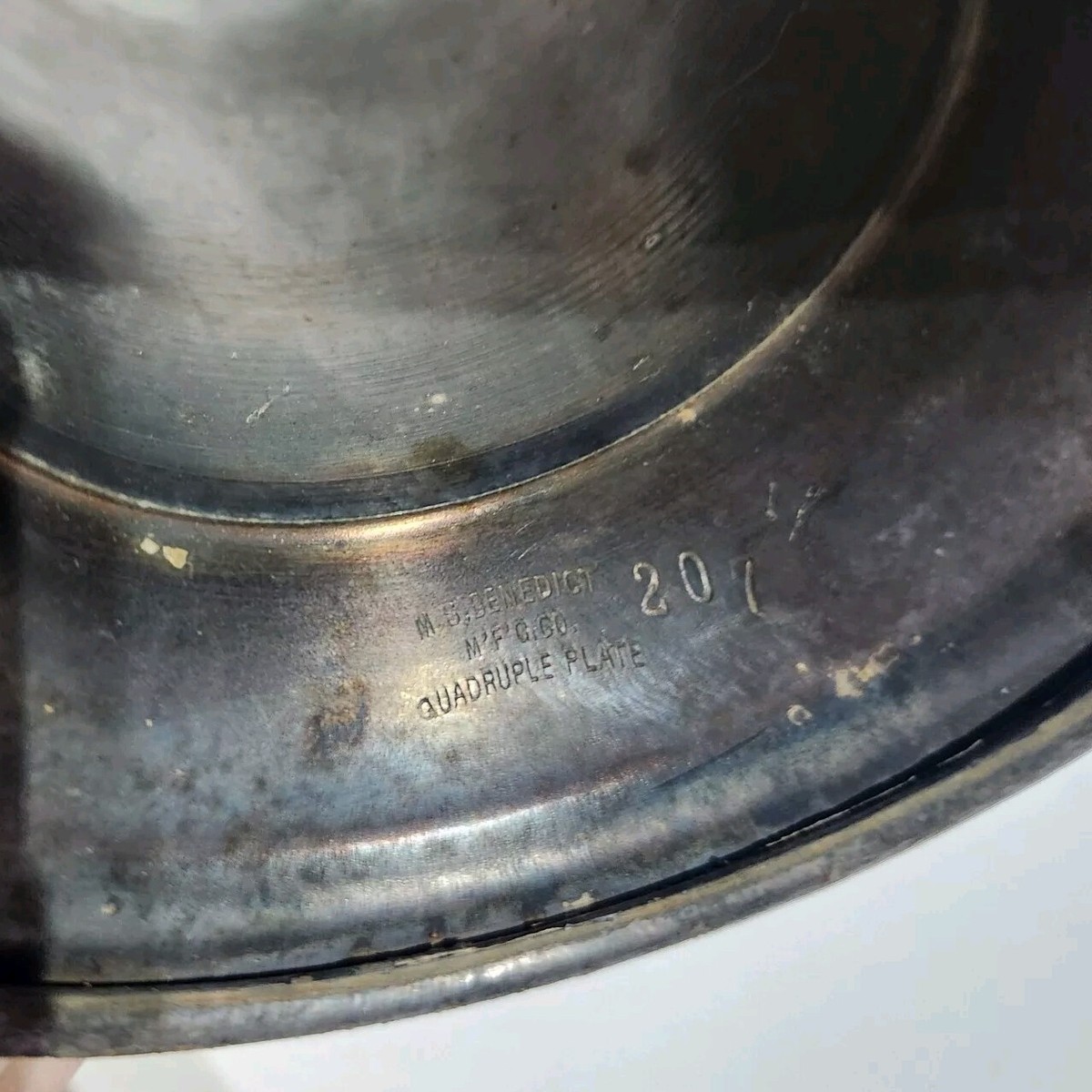 Antique M.S. Benedict Mfg Co Quadruple Silver Plate 207 Cup