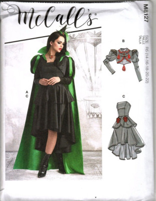 McCalls Costume M8127 Misses 14 to 22  Wizard of Oz Wicked Witch Uncut Pattern