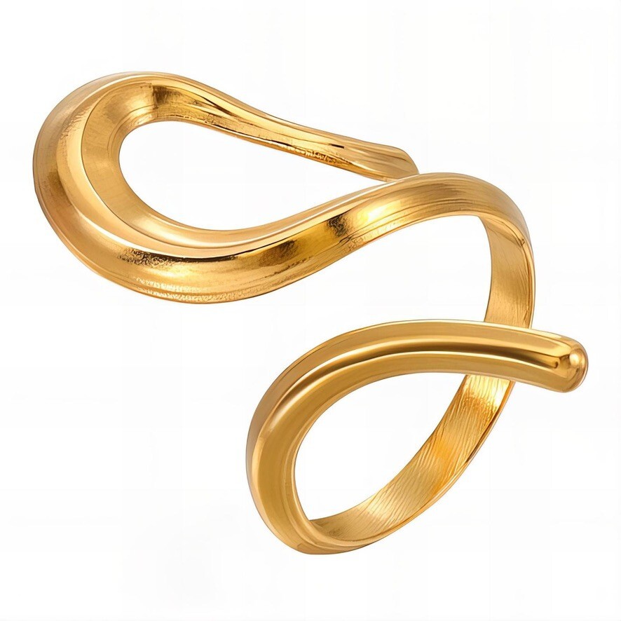 Gold Rush Rings #88479-0 18K Gold Plated Stainless Steel Finger Ring