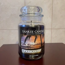 NEW YANKEE CANDLE "BLACK COCONUT" LARGE JAR HOUSEWARMER Fresh Collection 22 oz
