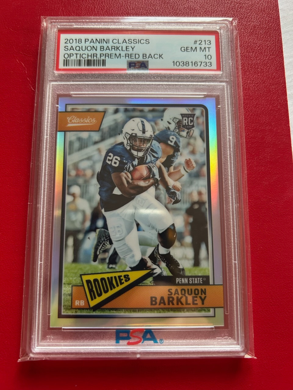Saquon Barkley Panini Classics #213 Red Back